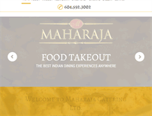 Tablet Screenshot of maharajacatering.com