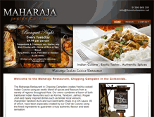 Tablet Screenshot of maharajacatering.net